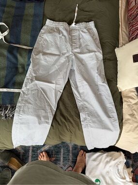 rag & bone Light Blue Thin-Striped Drawstring Chinos